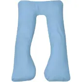 vidaXL Coussin de grossesse 90 x 145 cm Bleu clair