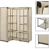 vidaXL Armoire d'angle Crème 130 x 87 x 169 cm