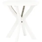 vidaXL Table de bistrot blanche Ø70 cm plastique