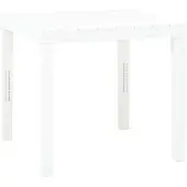 vidaXL Table de jardin blanche 78x78x72 cm plastique