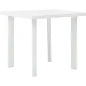 vidaXL Table de jardin blanche 80x75x72 cm plastique