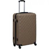 vidaXL Trolley à coque dure brun ABS