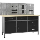 vidaXL Établi avec 4 panneaux muraux