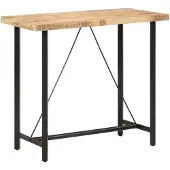vidaXL Table de bar 120x58x107 cm Bois de manguier rugueux