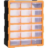 vidaXL -Veranstalter mit 18 mittleren Schubladen 38x16x47 cm