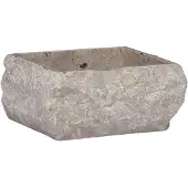 vidaXL Lavabo Gris 30x30x13 cm Marbre