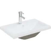 vidaXL Lavabo encastré avec robinet 61x39x18 cm céramique blanc