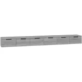 vidaXL Armoires murales 2pcs Sonoma gris 102x30x20cm Bois d'ingénierie