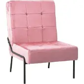 vidaXL Chaise relax 65x79x87 cm rose velours