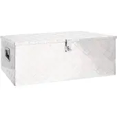 vidaXL Boîte de rangement argentée 100x55x37 cm aluminium