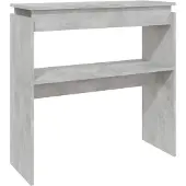 vidaXL Table console Gris béton 80x30x80 cm Aggloméré