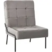 vidaXL Chaise de relaxation 65x79x87 cm gris clair velours