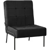 vidaXL Chaise de relaxation 65x79x87 cm noir velours