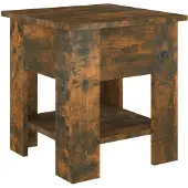vidaXL Table basse chêne fumé 40x40x42 cm bois composite