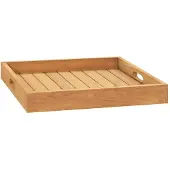 vidaXL Plateau de service 50x50 cm Bois de teck massif