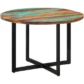 vidaXL Table de salle à manger 110x75 cm vieux bois massif
