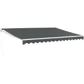 vidaXL Auvent rétractable Anthracite 4,5x3 m Tissu et aluminium