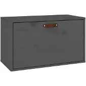 vidaXL Armoire murale Gris 60x30x35 cm Bois de pin massif