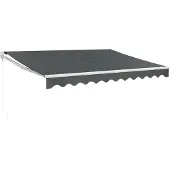 vidaXL Extension de l'auvent 3x2,5 m tissu et aluminium couleur anthracite