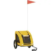 vidaXL Remorque pour vélo Jaune Tissu Oxford et fer
