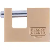 Black & Decker Cadenas - 50mm - 3 clés incluses - Laiton massif