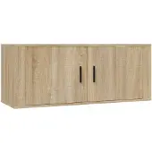 vidaXL Armoire TV murale chêne Sonoma 100x34,5x40 cm