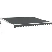 vidaXL Store électrique à manivelle Anthracite 4x3 m