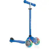 Globber PRIMO LIGHTS bleu foncé, avec roulettes lumineuses