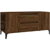 vidaXL Armoire TV marron imitation chêne 102x44,5x50 cm Matériau dérivé du bois