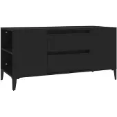 vidaXL Armoire TV noire 102x44,5x50 cm Bois composite