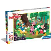 Clementoni Puzzle Éclatant Disney Mickey & Amis - 104 Pièces Maxi