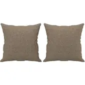 vidaXL Coussins décoratifs lot de 2 Taupe 40x40 cm Tissu
