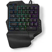 Nedis , clavier de jeu USB-A avec touches à membrane & éclairage RGB, noir