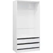 vidaXL Armoire blanc brillant 100x50x200 cm Bois composite