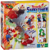 Super Mario Blow Up! Shaky Tower Balancing Game Jeu d'adresse et d'action sur table avec figurines Super Mario collectionner (lot