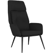 vidaXL Fauteuil relax noir aspect daim