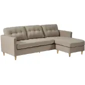 Ebuy24 Marino canapé chaise longue 3 personnes tissu sable.