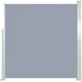 vidaXL Marquise latérale extensible 140x300 cm Gris