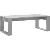 vidaXL Table basse gris béton 102x50x35 cm Bois composite