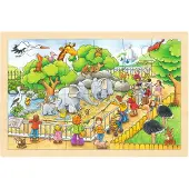 Goki Puzzle en bois - - GK-57808 - 24 pièces - 19,9 x 30 cm - Animaux