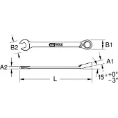 Ks Tools 503.4908 Clé à fourche annulaire à cliquet