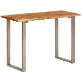 vidaXL Table de salle à manger 110x50x76 cm en bois massif d'acacia