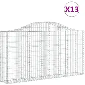 vidaXL Gabions 13 pcs voûtés 200x30x100/120 cm en fer