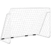 vidaXL But de football avec filet Blanc 180x90x120 cm Acier