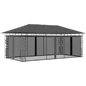 vidaXL Pavillon avec moustiquaire 6x3x2,73 m Anthracite