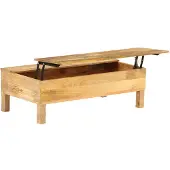 vidaXL Table basse en bois massif de manguier 110x55x35 cm