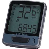 BBB Compteur de vélo BCP-16W DashBoard 12 fonctions, sans fil, noir/gris