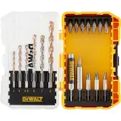 DeWalt Toughcase Jeu d'embouts pour perceuse à pierre 19 pièces DT70712QZ (4.00 mm, 5,5 mm, 5.0 mm, 6.0 mm, 7.0 mm, Ø 8.0 mm)