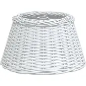 vidaXL Abat-jour blanc Ø50x30 cm osier