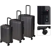 Excellent Mallette de voyage à roulettes set de 3 pcs PROWORLD gris foncé KO-FB5000250